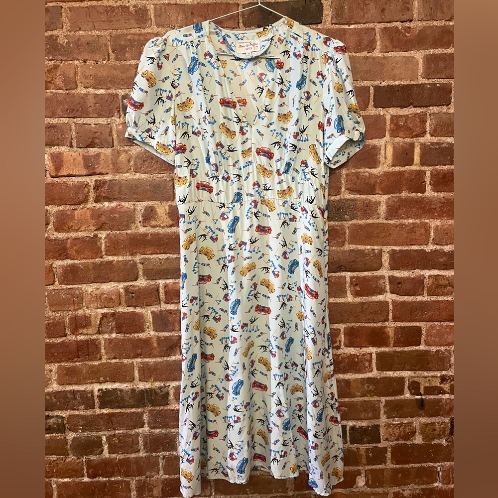 HVN Morgan Car Print Dress